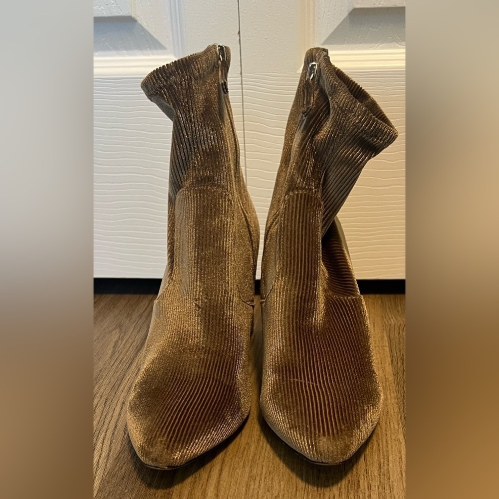 Steve Madden Elory Brown Fabric Heeled Boots